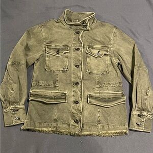 Free People‎ jean jacket women’s size small NWOT green